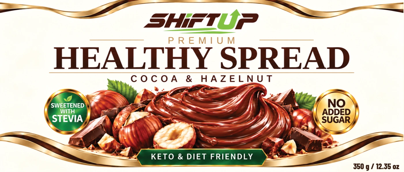 SHIFT UP Cocoa & Hazelnut Healthy Spread — Pack front