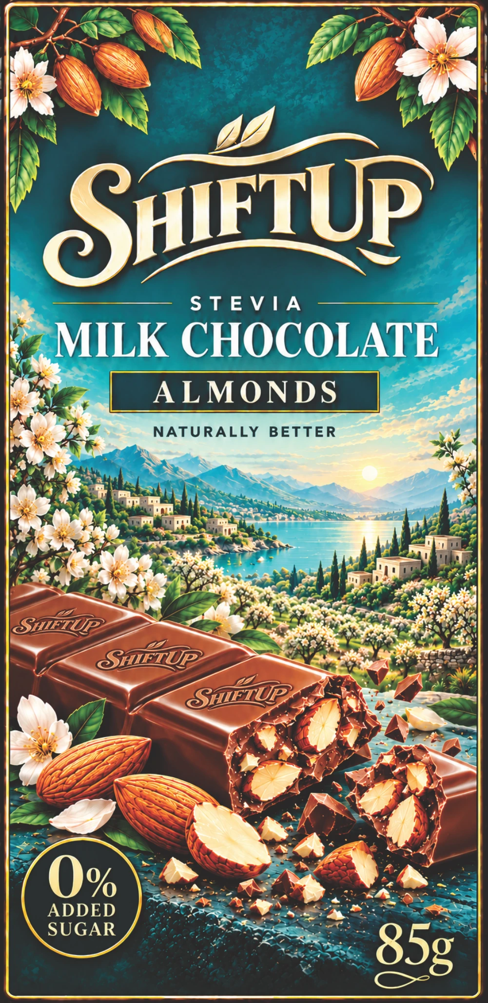 Milk Chocolate · Almonds — Pack front