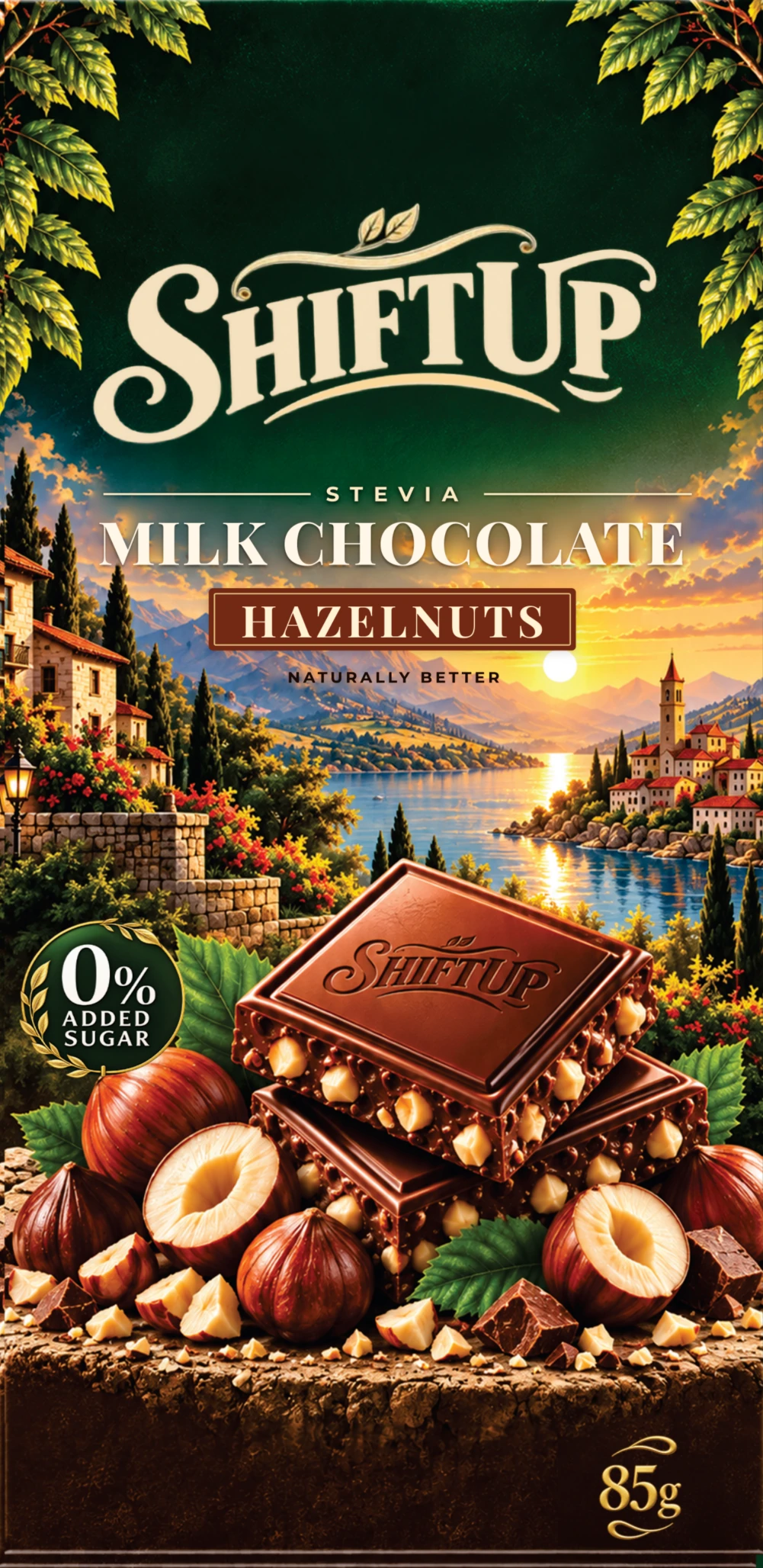 Milk Chocolate · Hazelnuts — Pack front