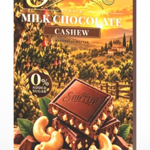 SHIFT UP chocolate cashew — 3D package using approved print artwork