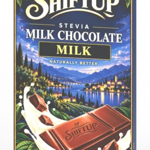 SHIFT UP chocolate milk plain — 3D package using approved print artwork