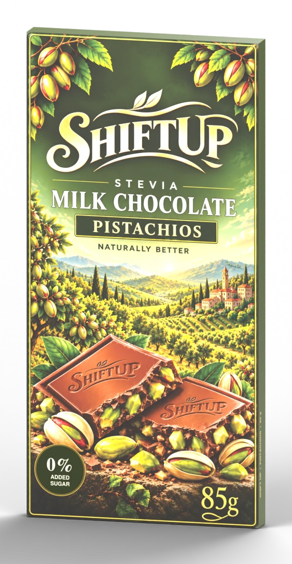 Milk Chocolate · Pistachios — Product
