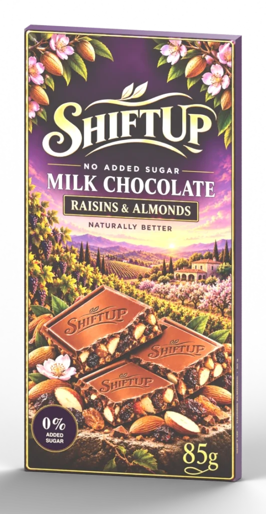 Milk Chocolate · Raisins & Almonds