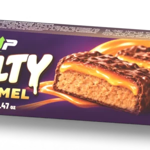 SHIFT UP melty caramel — 3D packaging mockup using approved print artwork