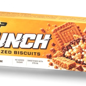SHIFT UP crunch caramelized biscuits — 3D packaging mockup using approved print artwork