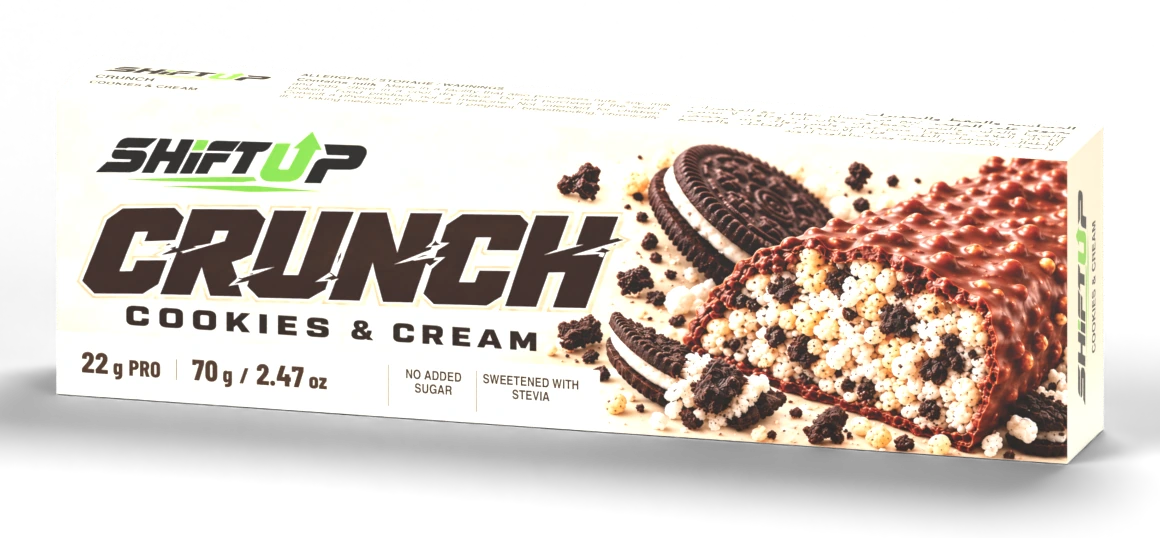 Crunch · Cookies & Cream — Pack front