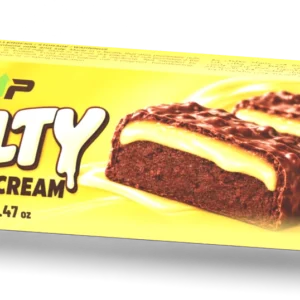 SHIFT UP melty banana cream — 3D packaging mockup using approved print artwork