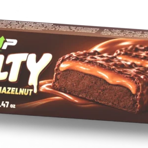 SHIFT UP melty chocolate hazelnut — 3D packaging mockup using approved print artwork