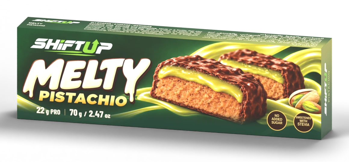 Melty · Pistachio — Pack front